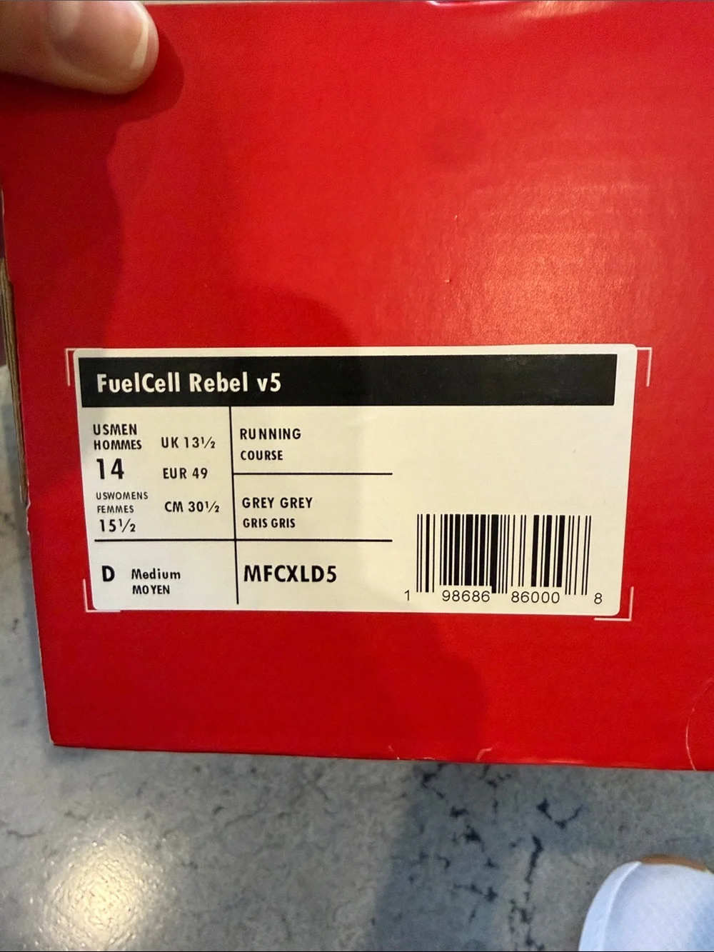 New Balance FuelCell Rebel v5 Shoes - Red and White